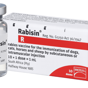 Rabisin Rabies Vaccine for Dogs, Cats & Livestock – 1mL Dose (Merial)